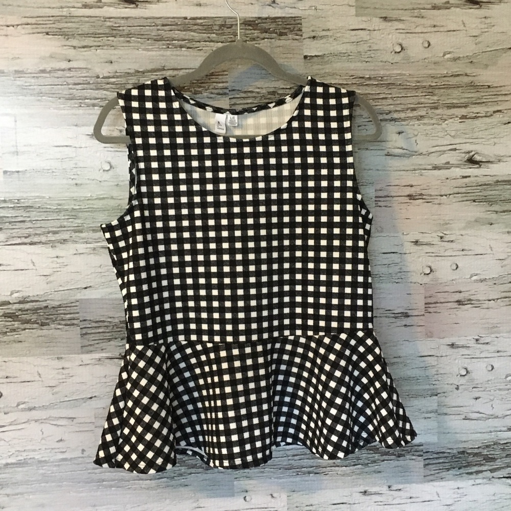 Jules and Leopold Gingham Skirted Sleeveless Top